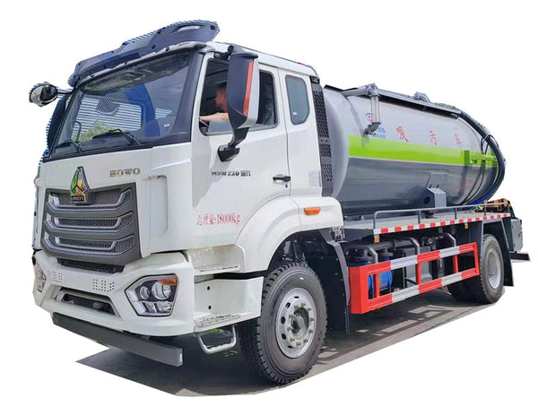 Howo 12 cubic 14 cubic  4x2 sewage suction truck vacuum truck